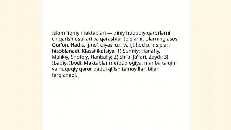 Islom fiqhiy maktablari 3