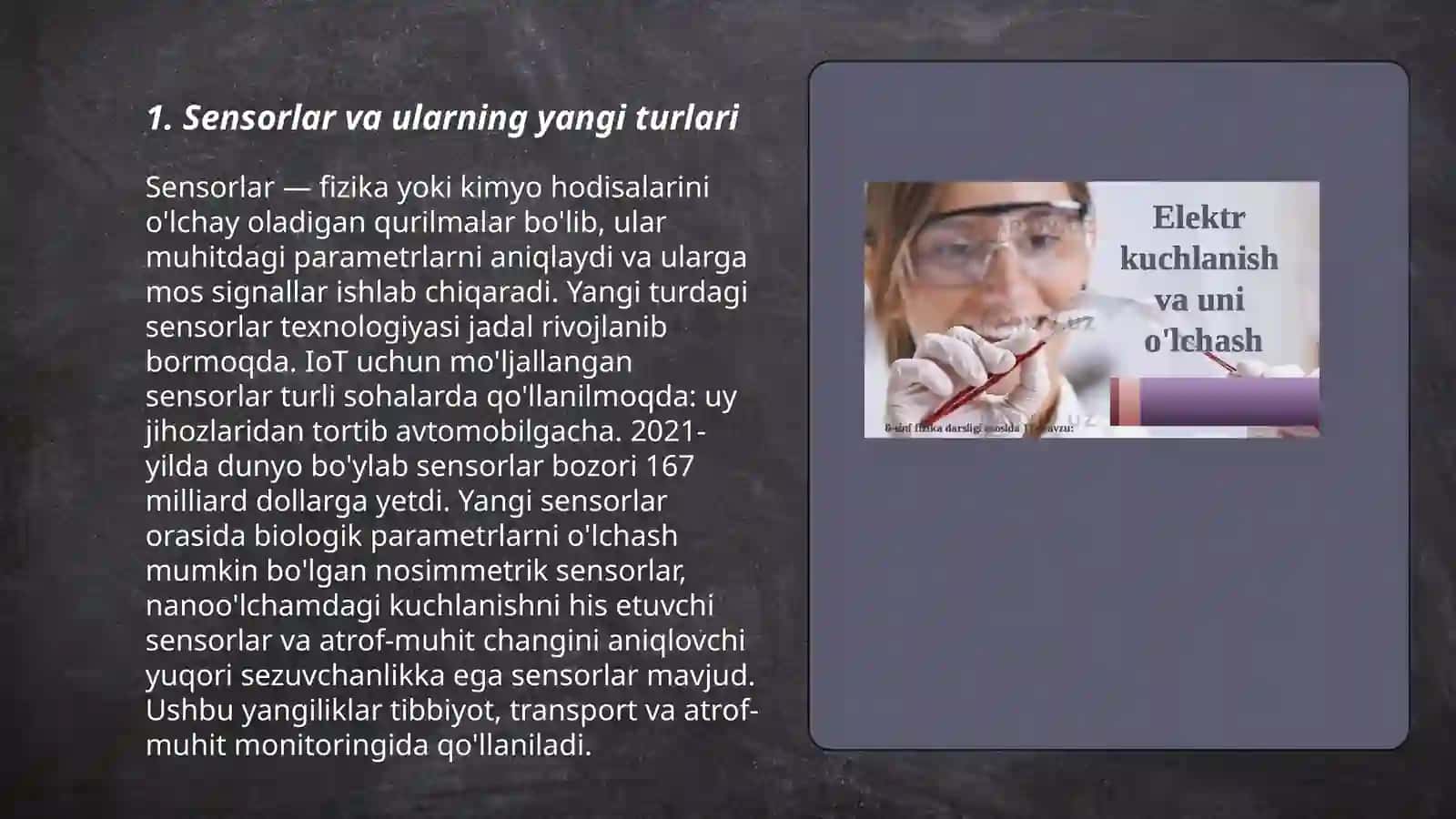 Sensorlar va ularning yangi turlari 3
