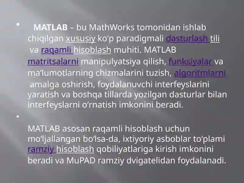 MATLAB dasturlash 3