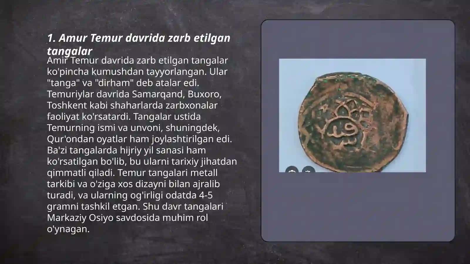 Amur Temur davri tangalari 3