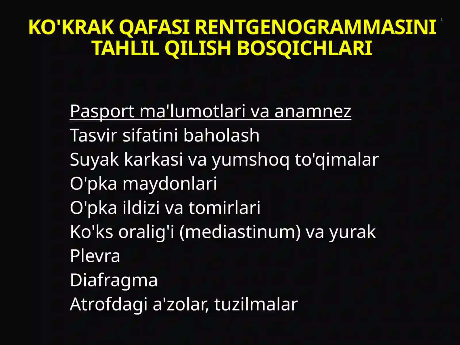Ko'krakqafasiningrentgentasviridagime'yori 3