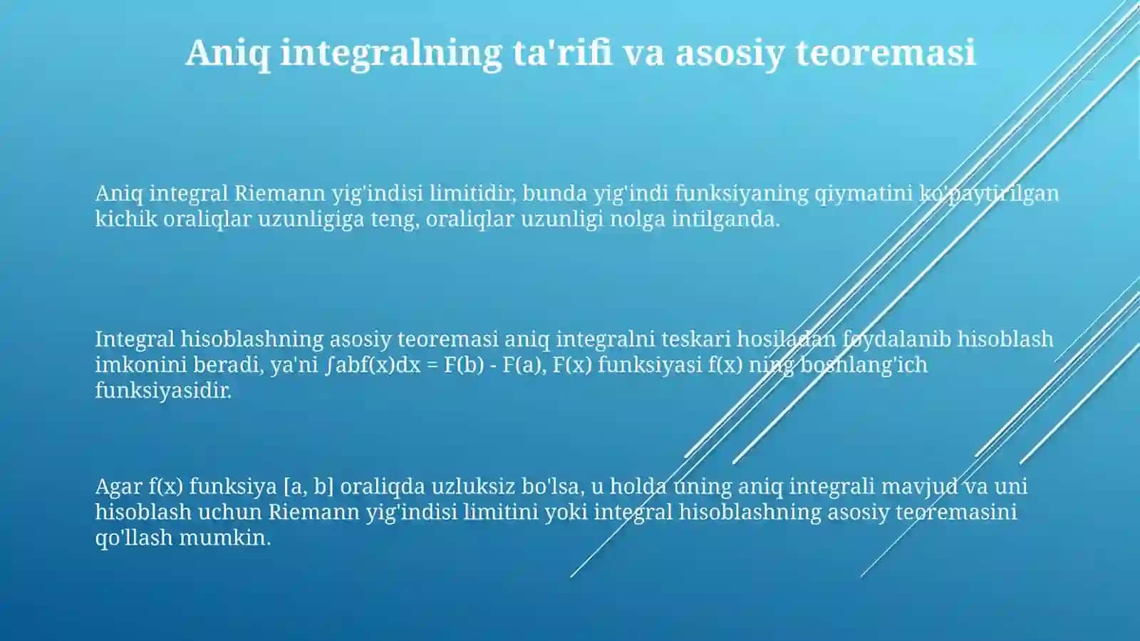Aniq integral 3