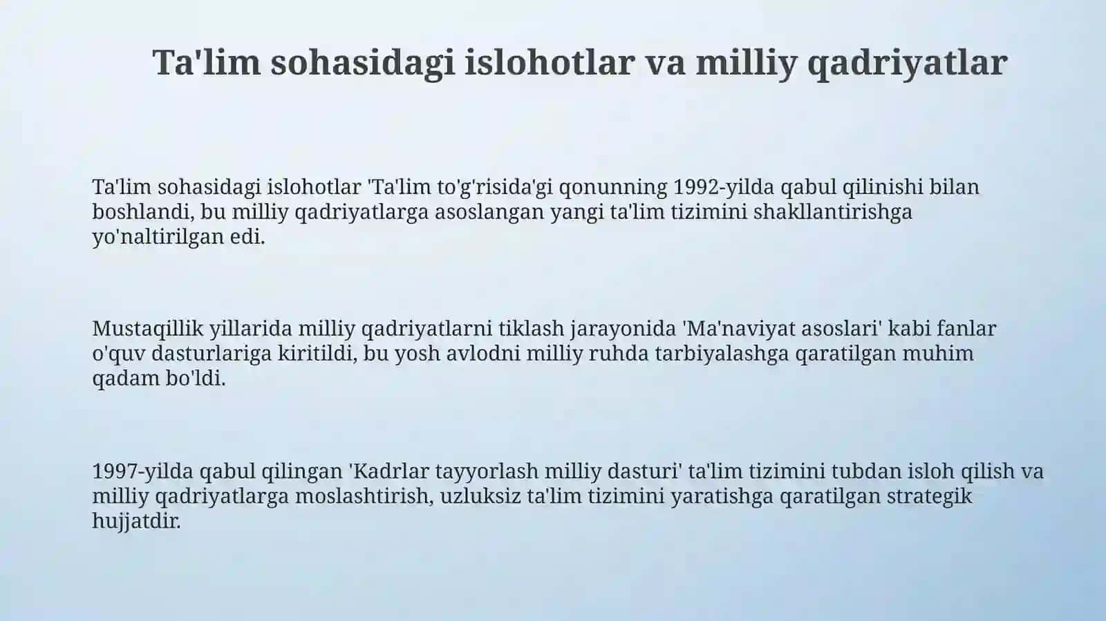 Mustqillik yillarida pedagogik fikrlar rivoji 3