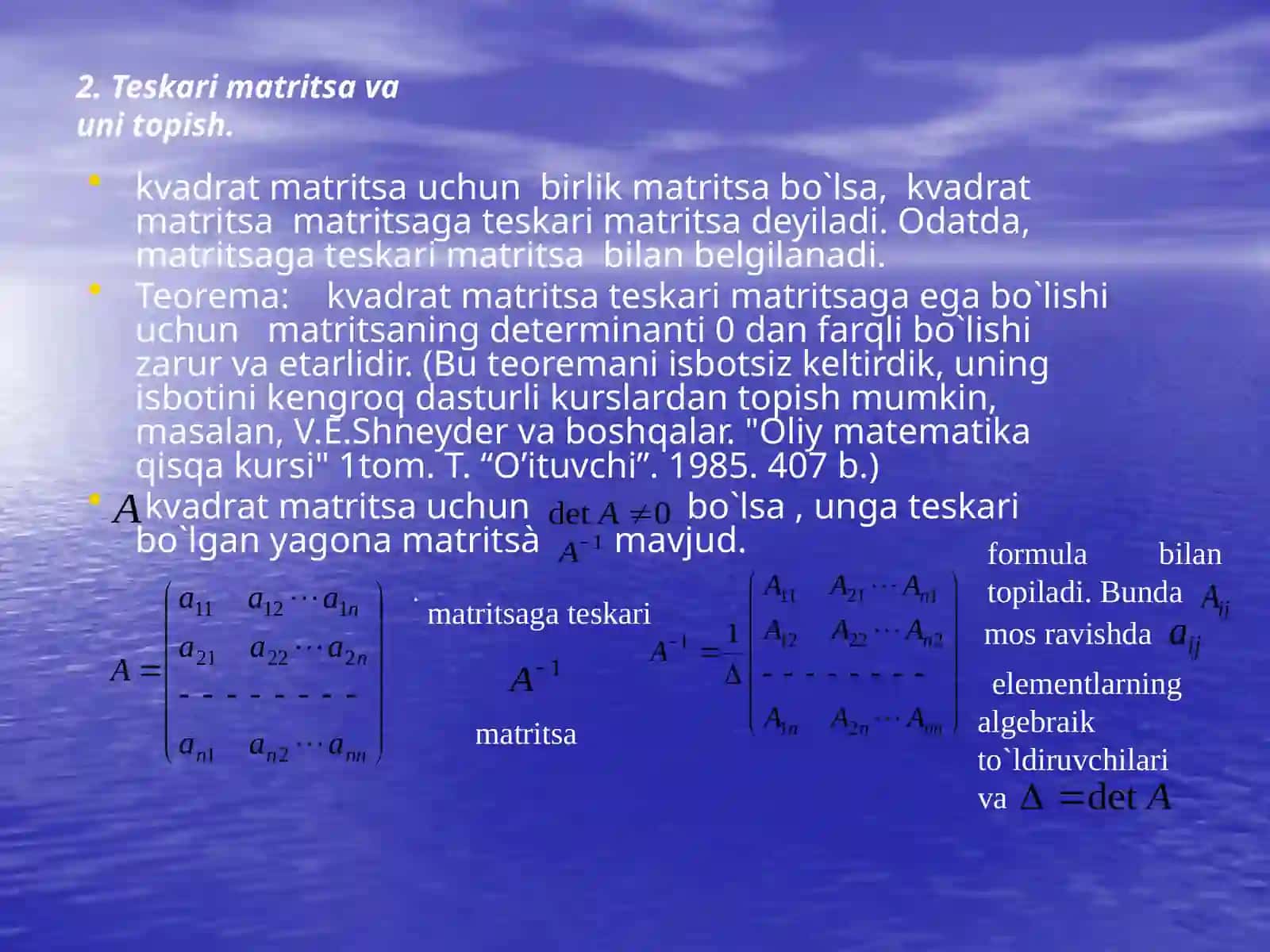 Teskarimatrisa 3