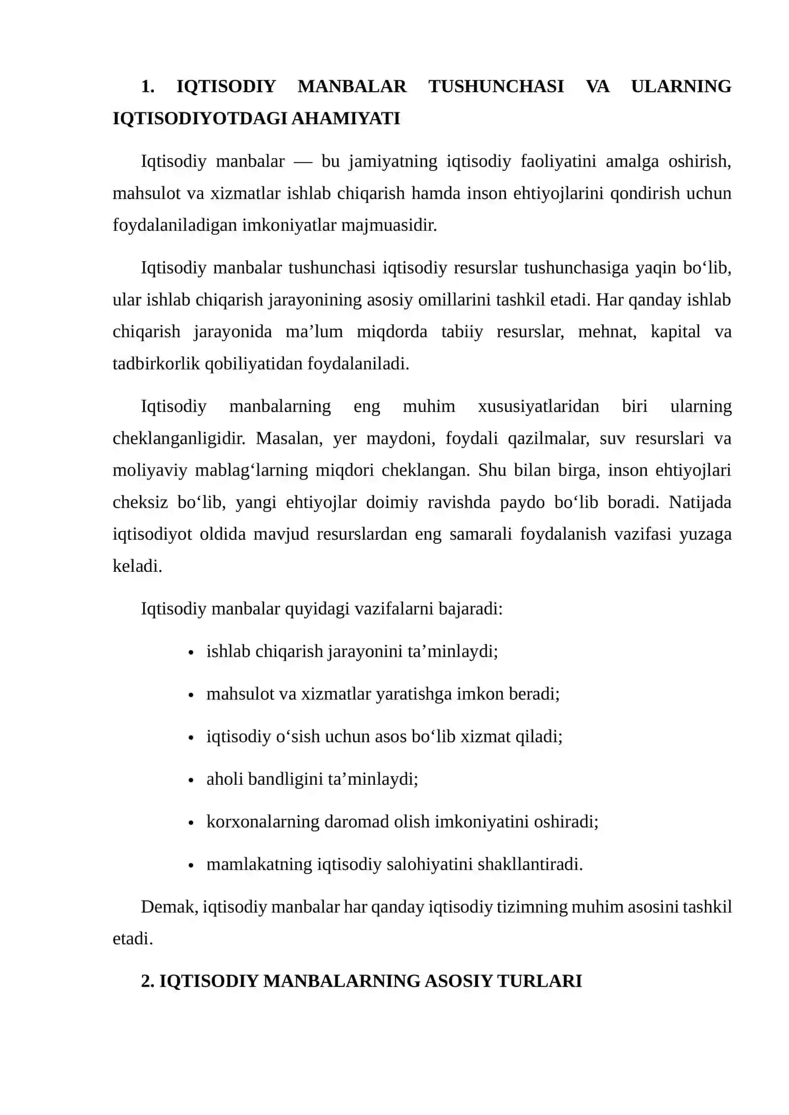 IQTISODIY MANBALARNING TURLARI VA ULARNI TASHKIL QILISHNING ASOSIY TAMOYILLARI TAHLILI 3