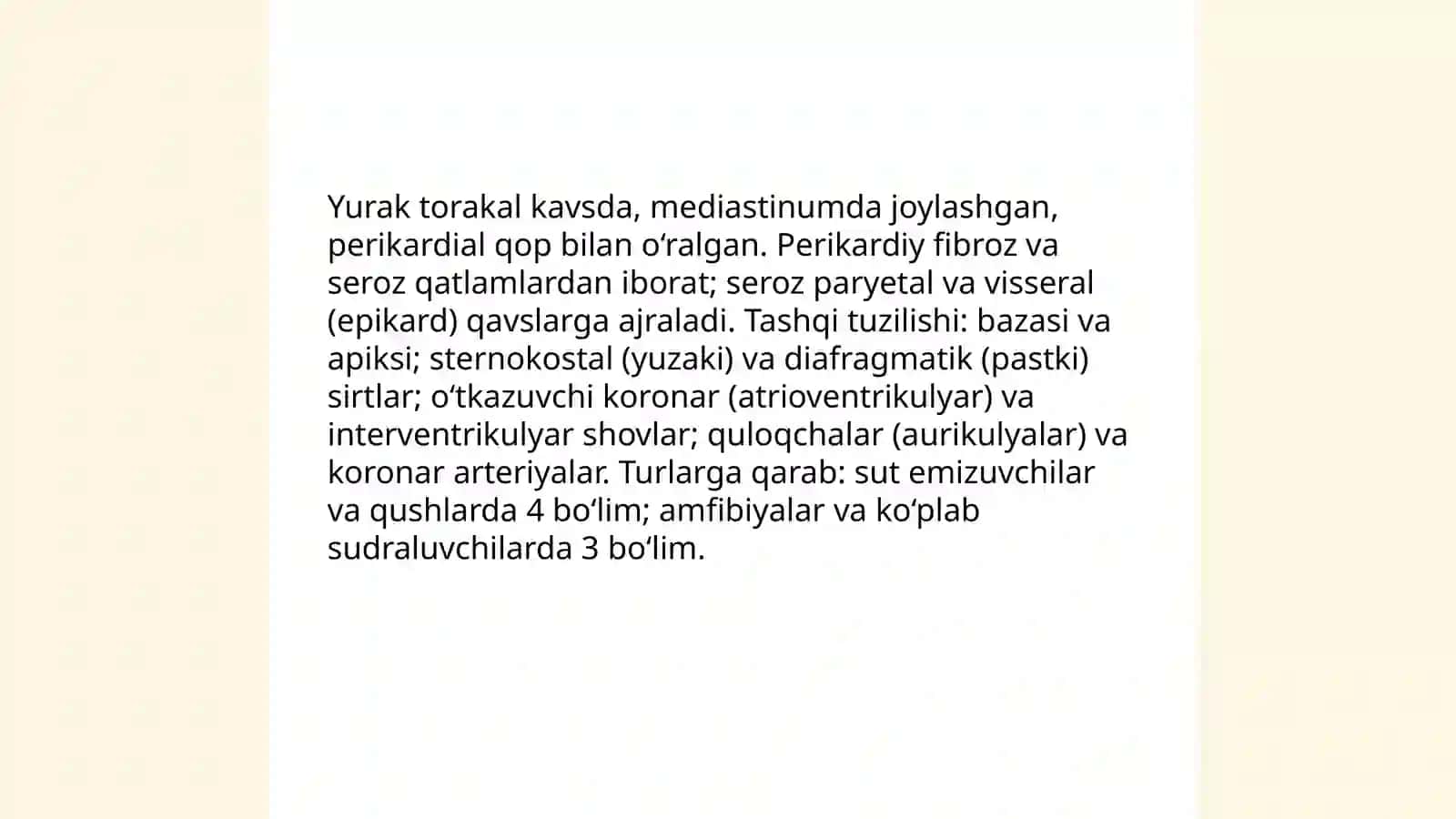 Hayvonlar Yurak – qon tomirlarni morfologiyasini o‘rganish 3