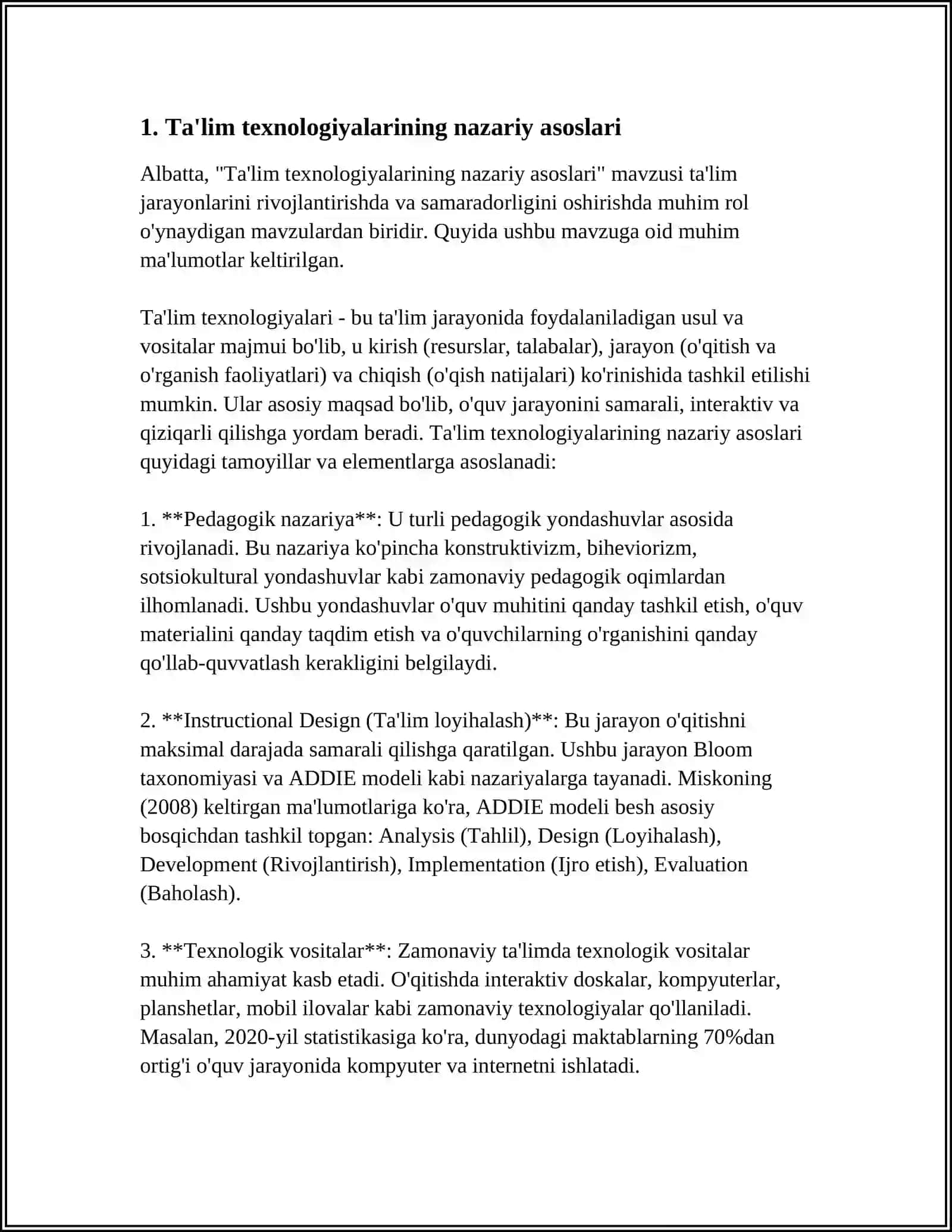 LOYIHA TA'LIM TEXNOLOGIYALARINING DIDAKTIK MOHIYATI 3