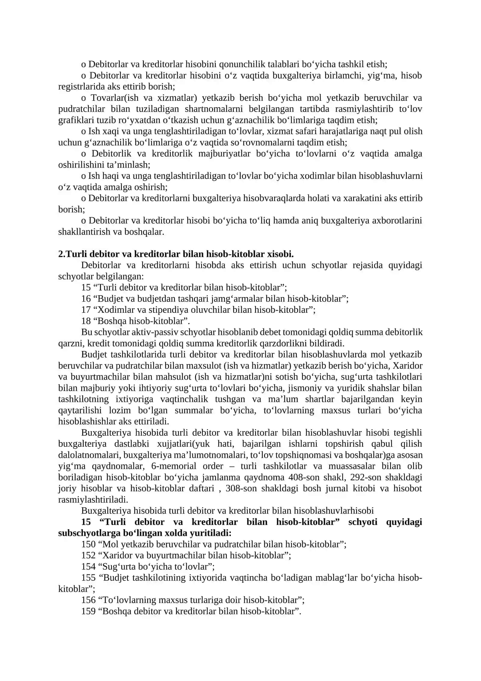 TURLI DEBITOR VA KREDITORLAR BILAN HISOBLASHUVLAR HISOBI 3