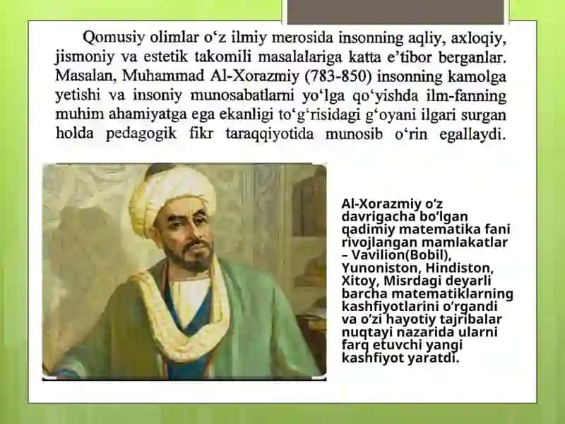 Al-Xorazmiyning matematika fanining rivojlanishi 3