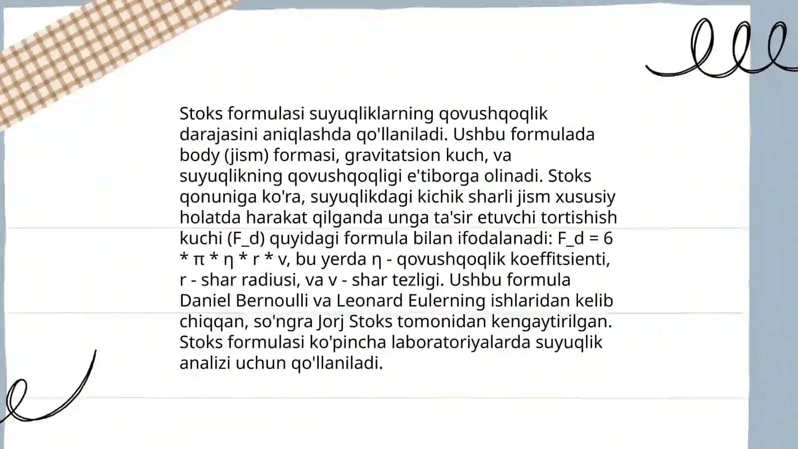 Stoks foʻrmulasi 3