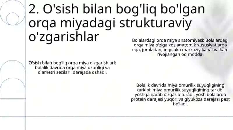 Bolalarda Orqa Miya Anatomo-Fiziologik Xususiyatlari 3