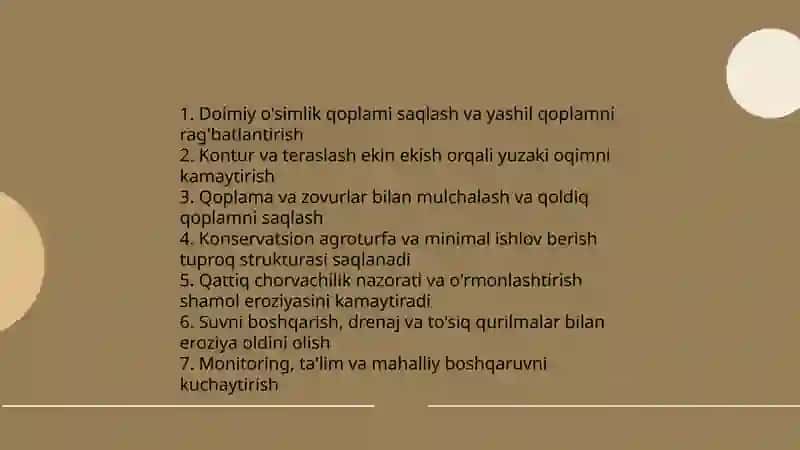Tuproq va biosferani saqlashni asosiy tamoyillari 3