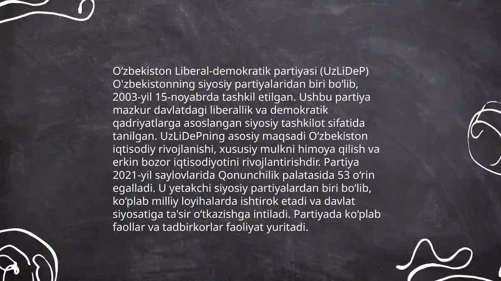 O'zbekiston Liberal-demokratik partiyasi (UzLiDeP) 3