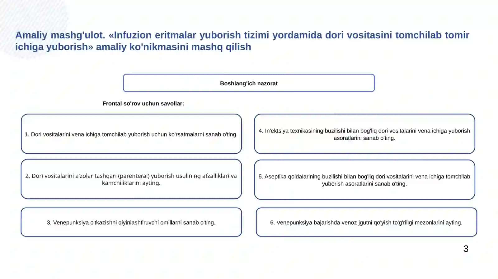 1-kurs talabalari uchun amaliy ko'nikmalar 3
