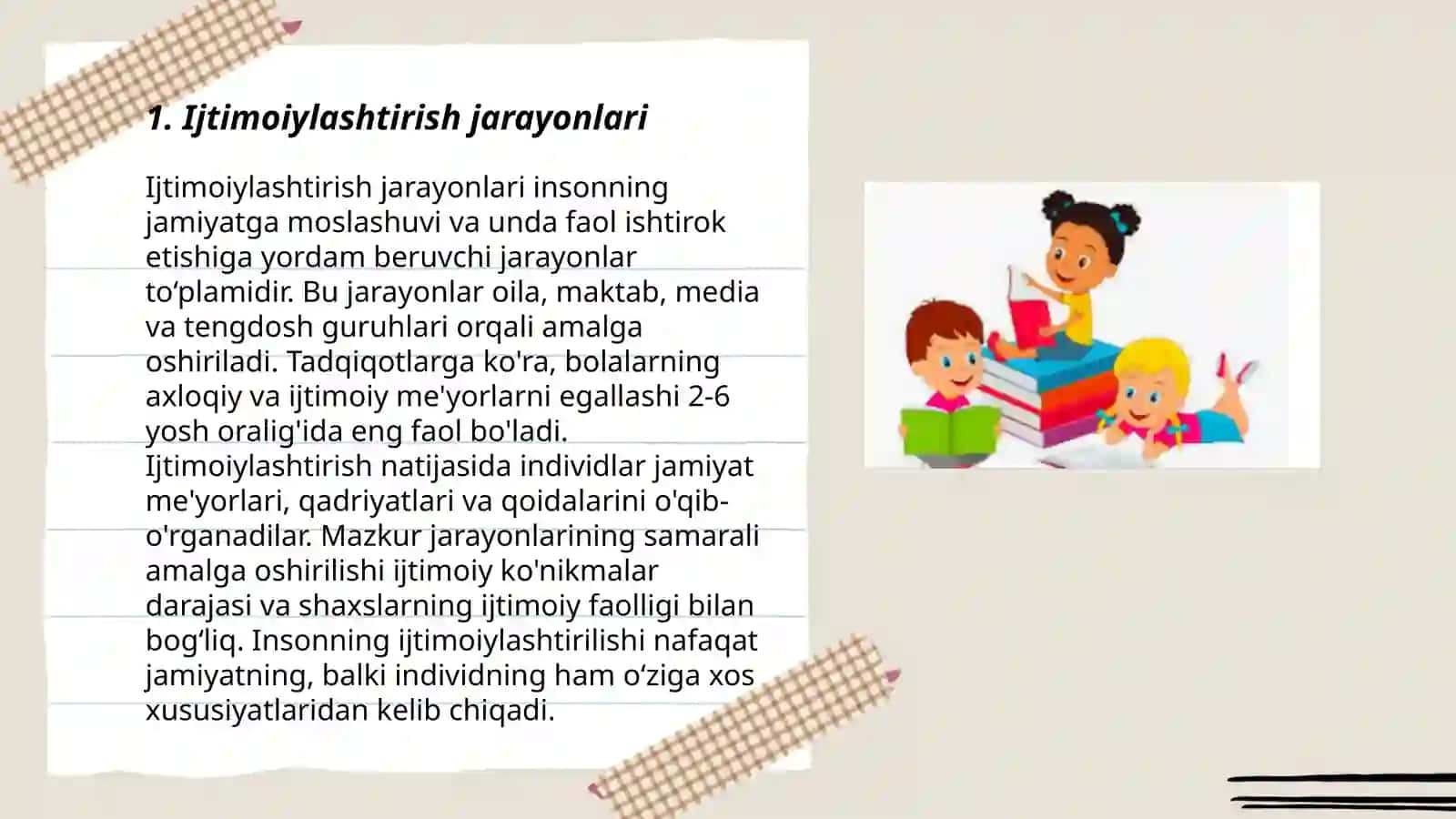 Ijtimoiylashishning omillari va mehanizimlari 3
