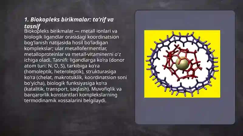 Biokopleks birikmalar 3