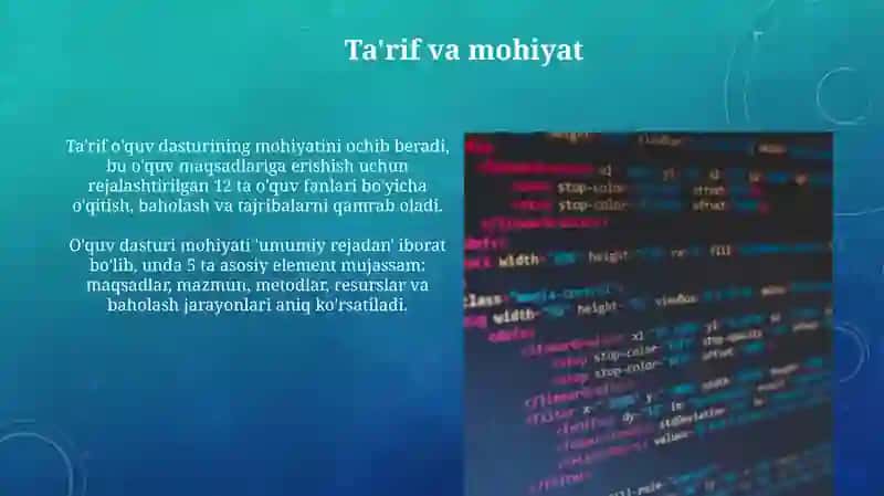 O'quv reja uning mohiyati 3
