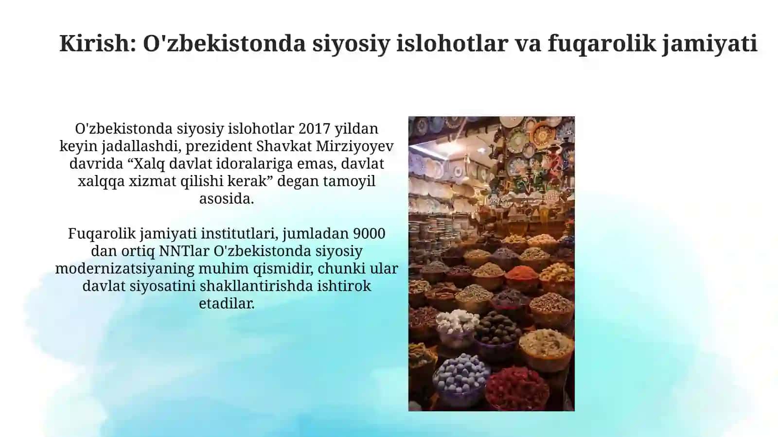 Oʻzbekistonda fuqarolik jamiyati va siyosiy islohotlar 3