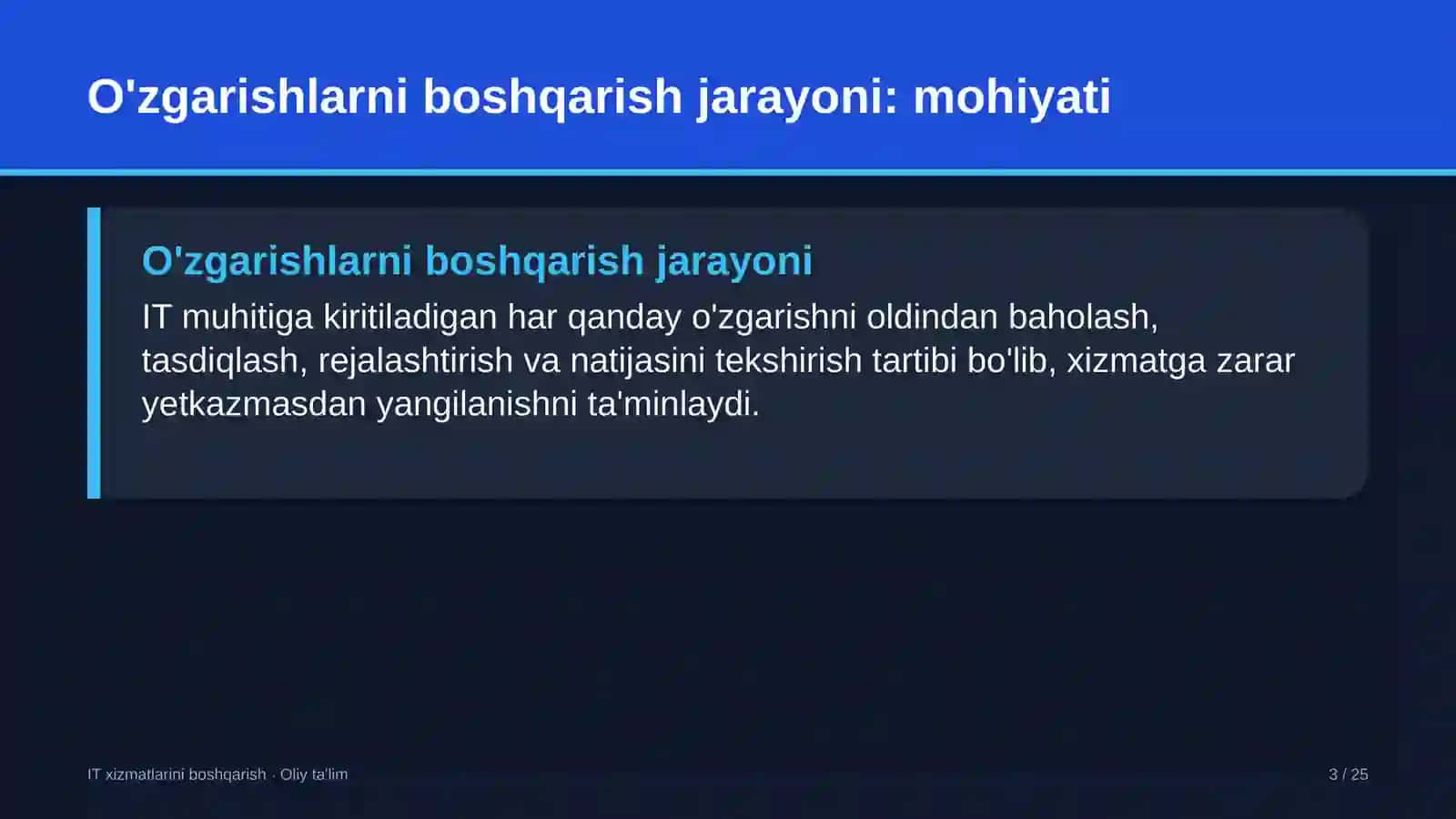 gilam to'qish korxonalarida o'zgarishlarni boshqarish jarayonini joriy etish 6725 3