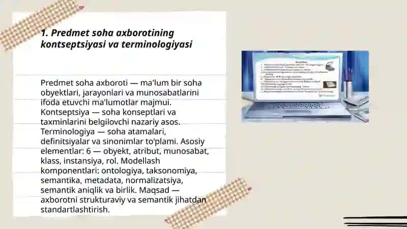 Predmet soha axborotini modellashtirish 3