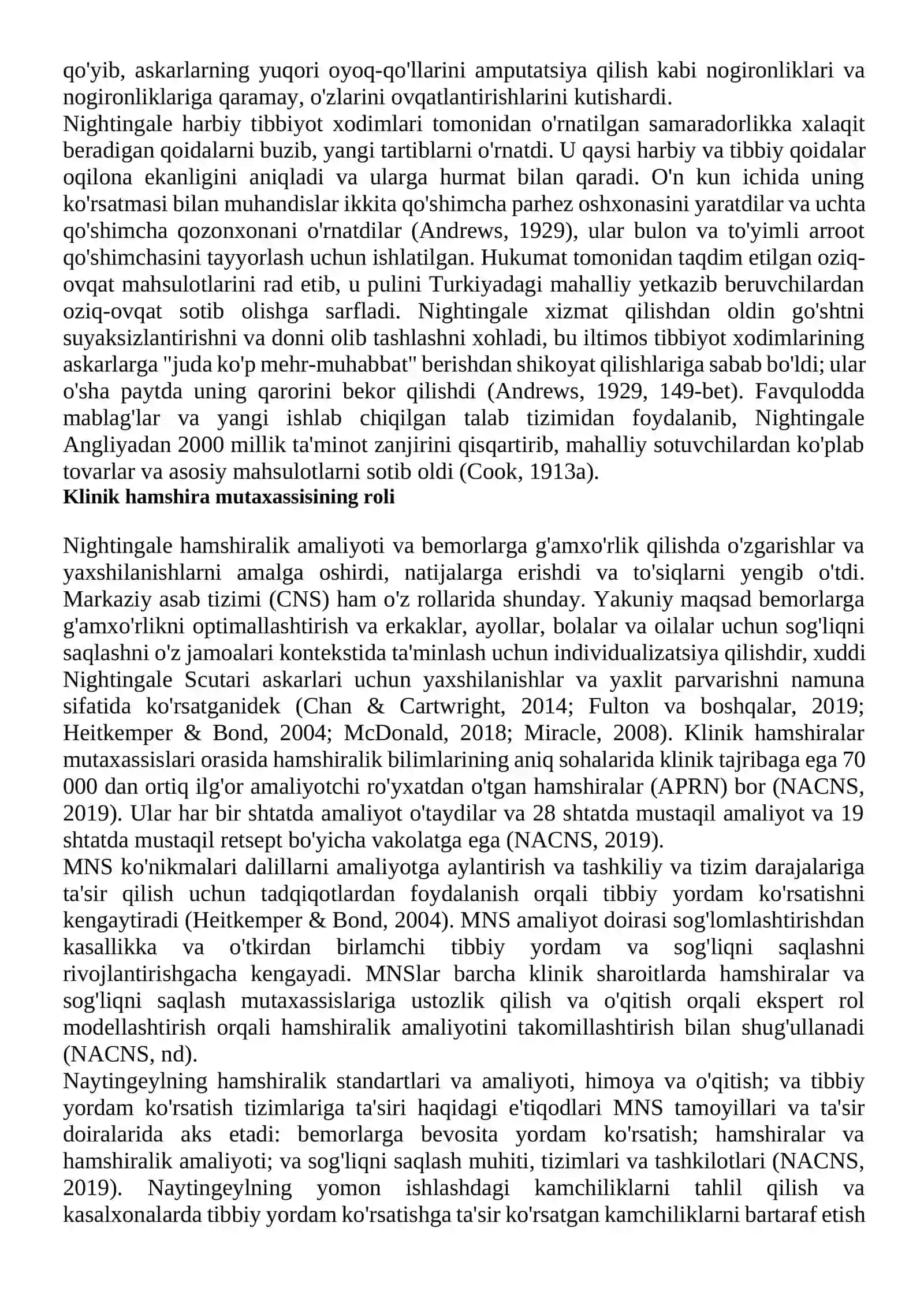Florens Naytingeyl: Klinik hamshira mutaxassisi roli uchun vizyoner 3