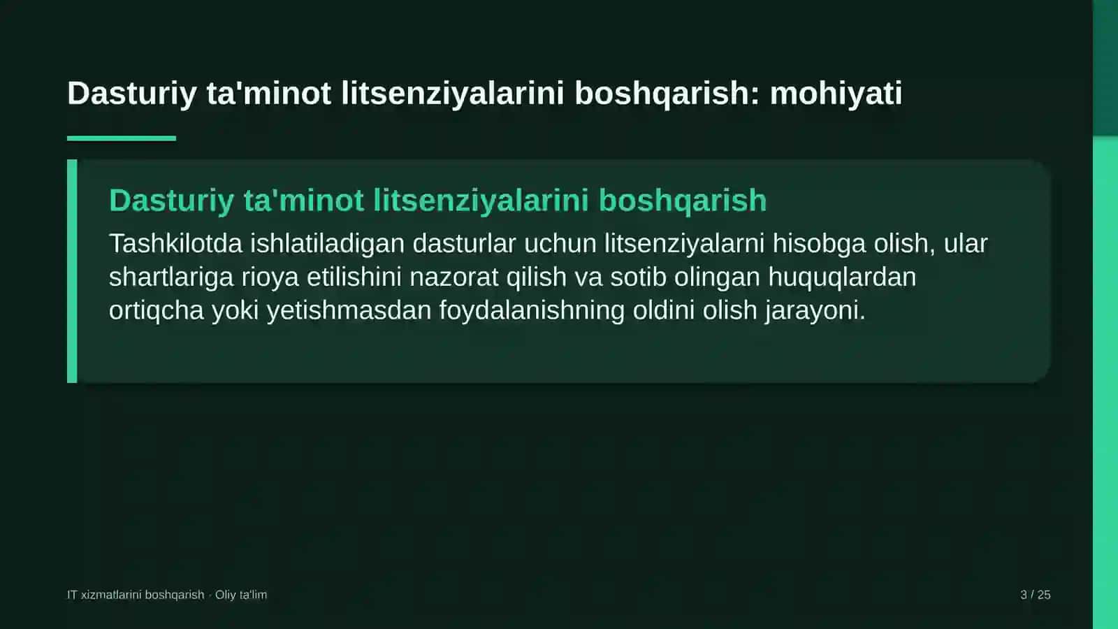 Kattalar ta'limida dasturiy ta'minot litsenziyalarini boshqarish 3