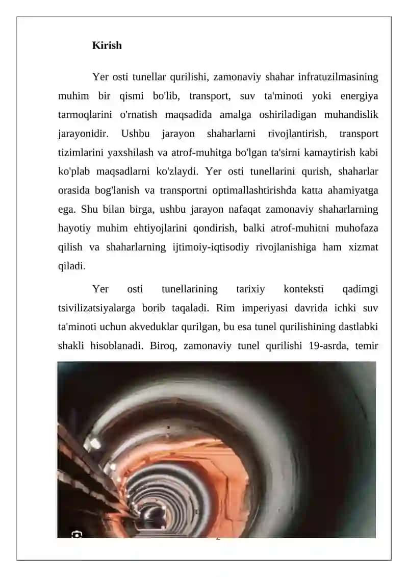 Yer osti tunellari qurilishi 3