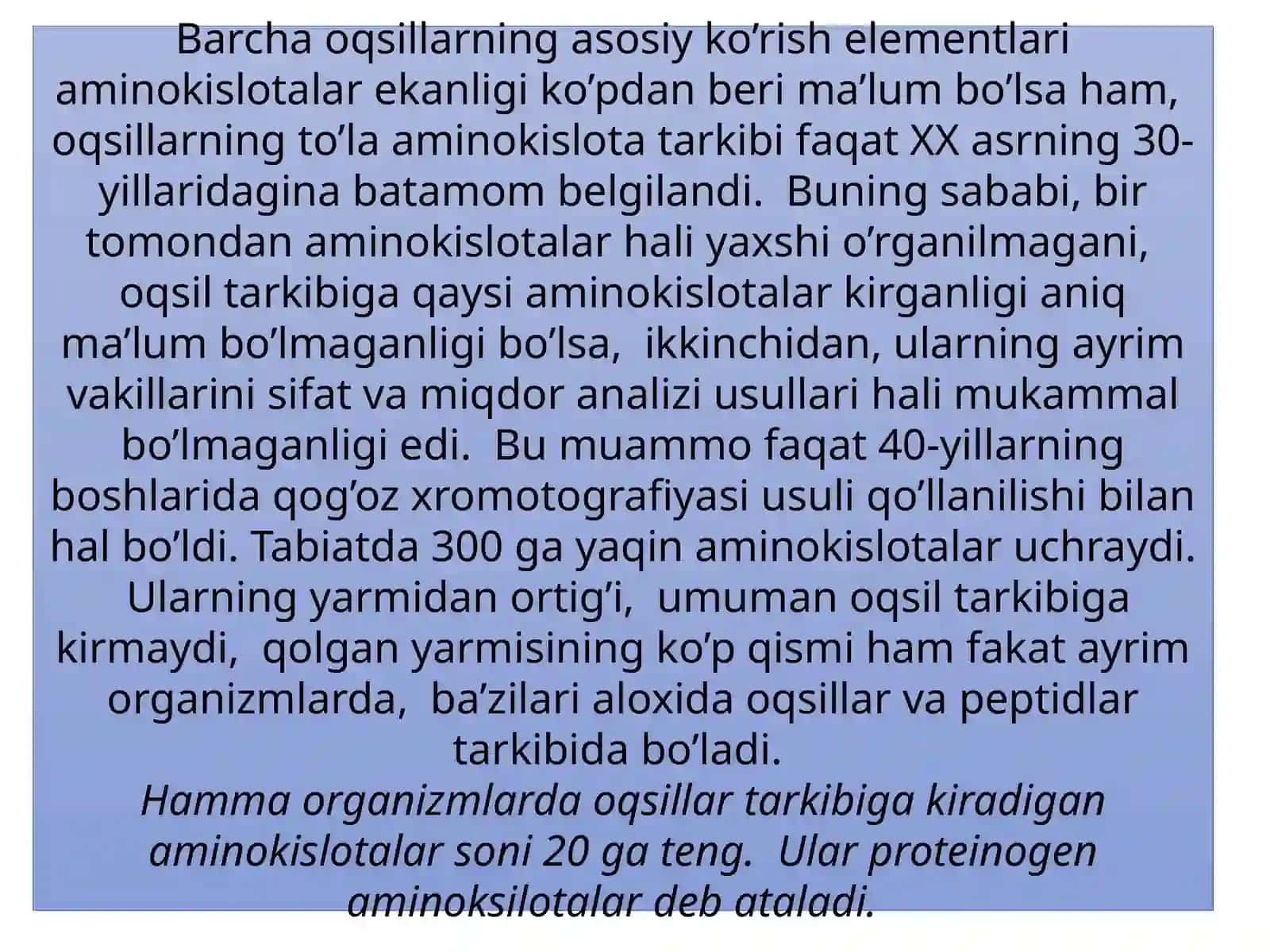 Oqsillar 3