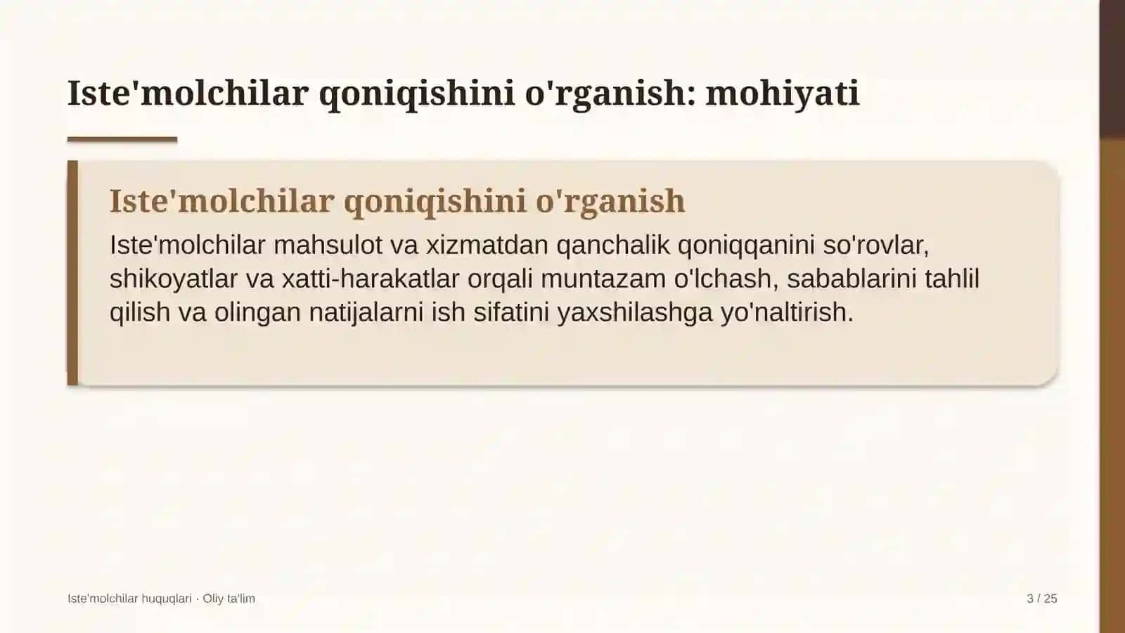 Bolalar tovarlari do'konlarida iste'molchilar qoniqishini o'rganish 3