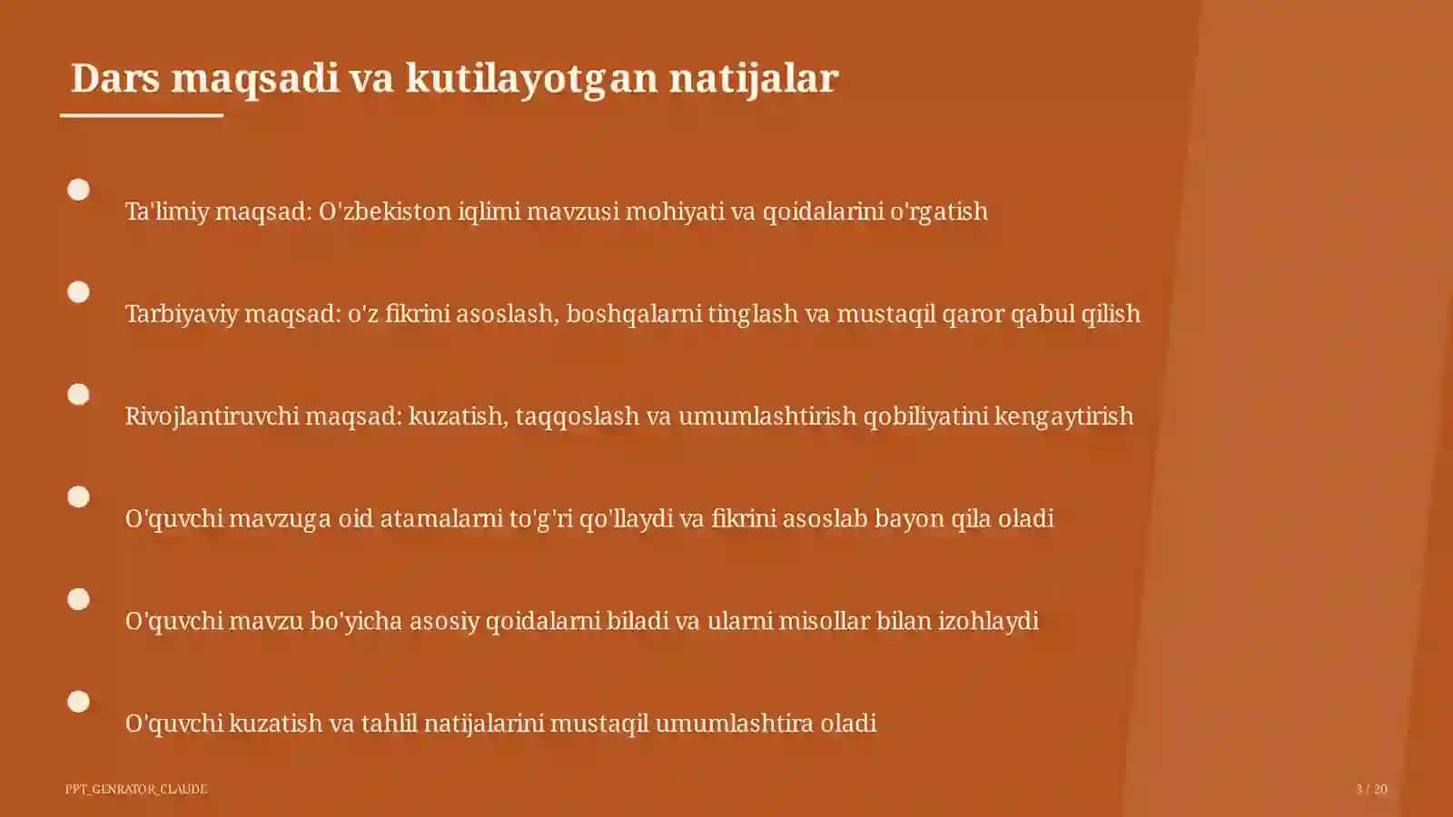 O'zbekiston iqlimi (8-sinf) 3