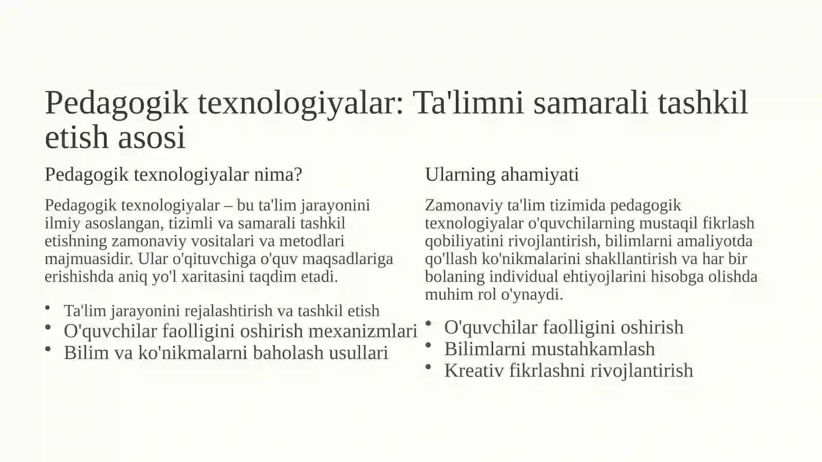 Pedagogik texnologiyalar: Ta'limni samarali tashkil etish asosi 3