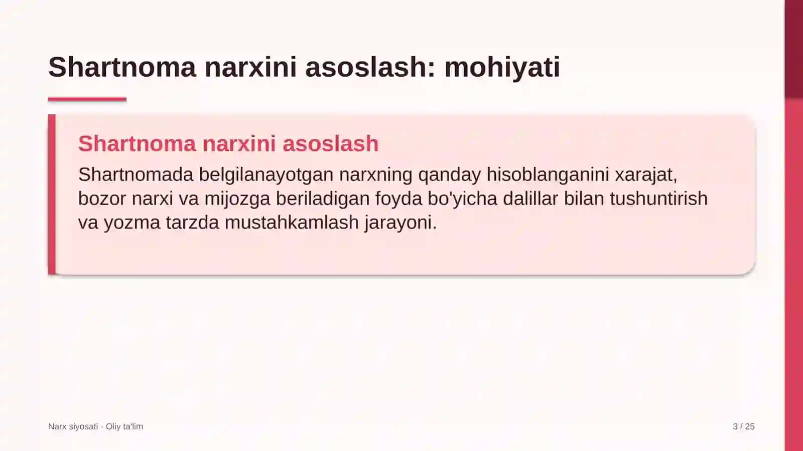 Akusherlik va ginekologiyada shartnoma narxini asoslash 3