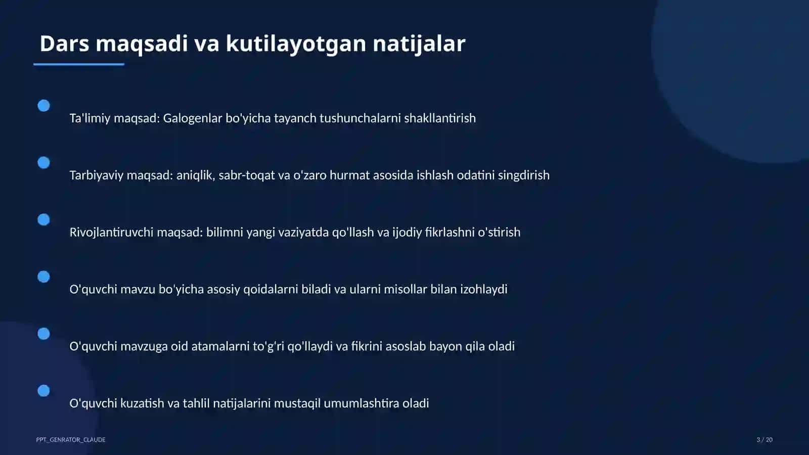 Galogenlar (9-sinf) 3