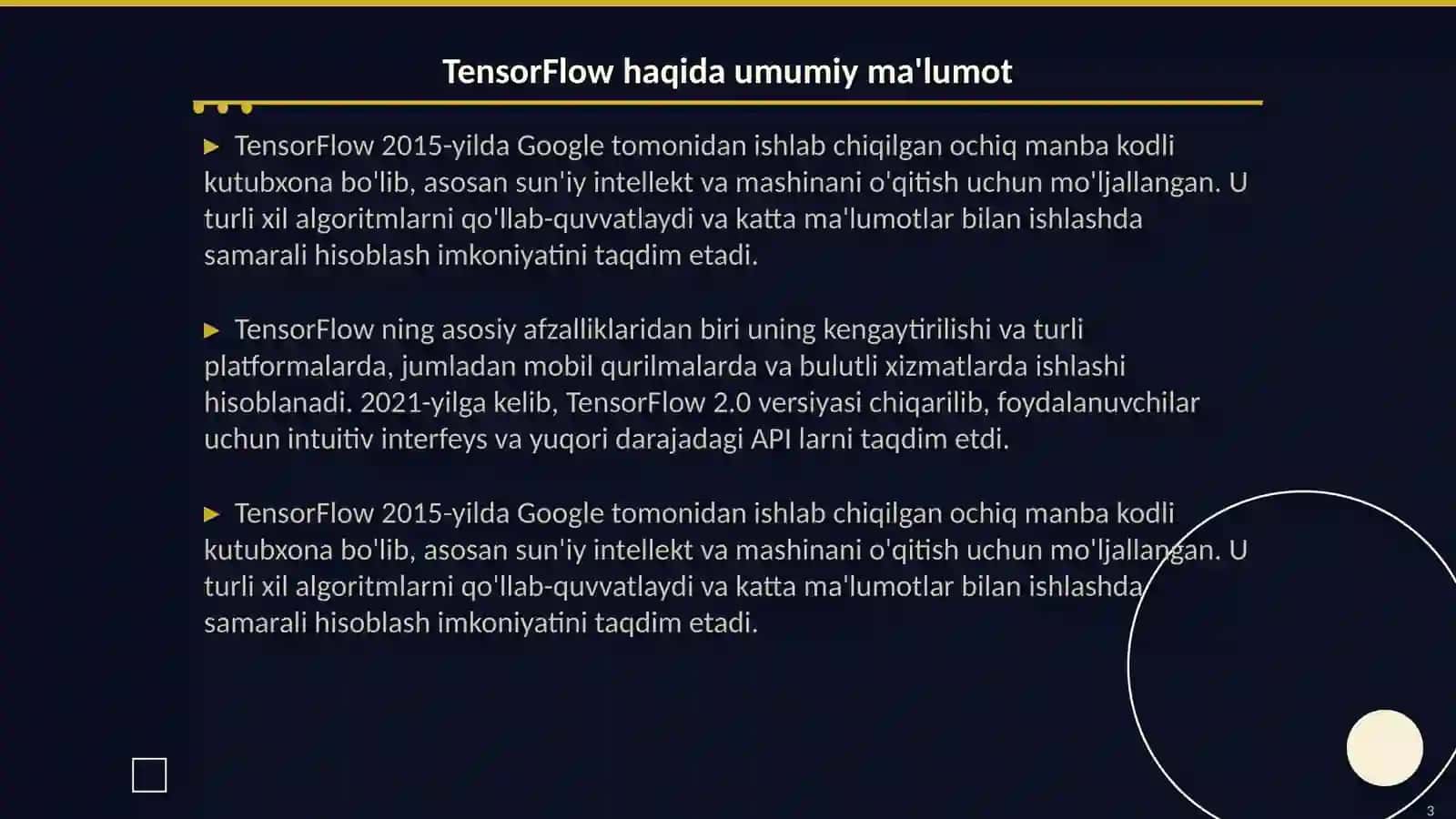 Pythonda tensorflow Dan foydalanish 3