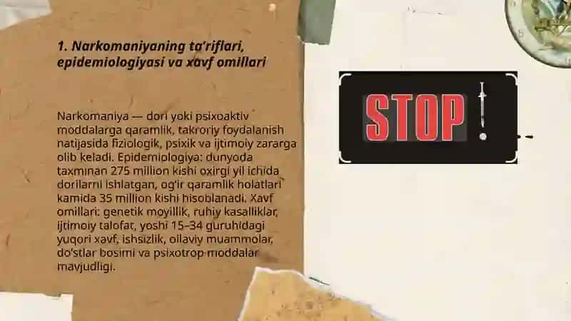 Narkomaniya va uning asoratlari. Farmakalogik jihatdan davolash usullari va dori vositalarini qanday qo'llash 3