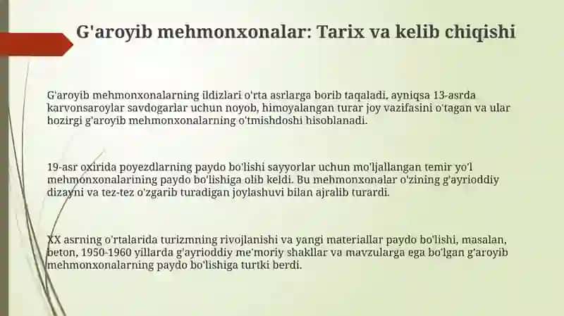 G'aroyib mehmonxonalar 3