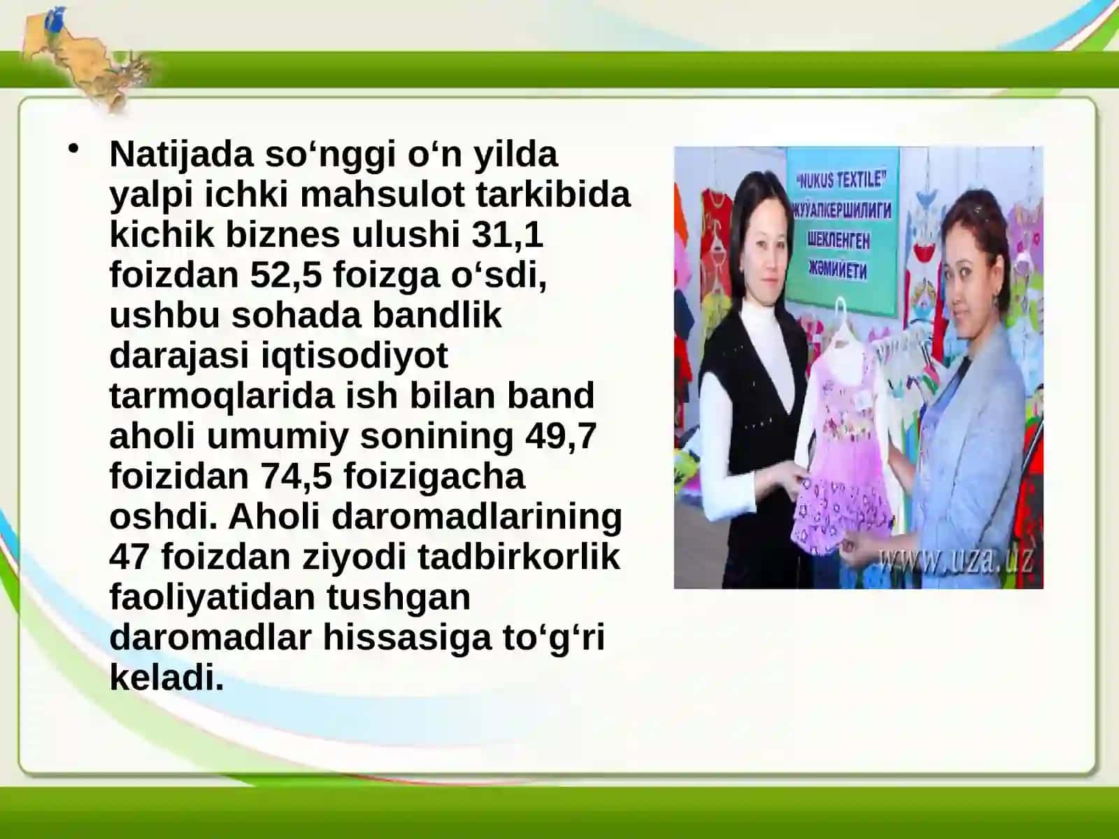 Kichik biznes va xususiy tadbirkorlikni yanada rivojlantirish 3