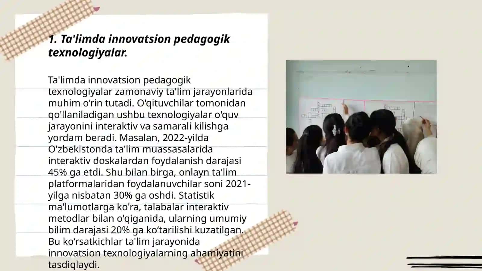 Pedagogning kompententligi-pedagogik texnologiyalar natijasi samaradorligi omili sifatida 3