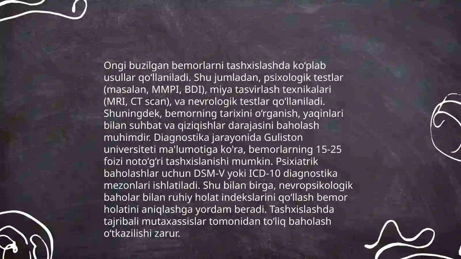 Ongi buzilgan bemorlar holatini baxolash yordam berish tadbirlar haqida 3