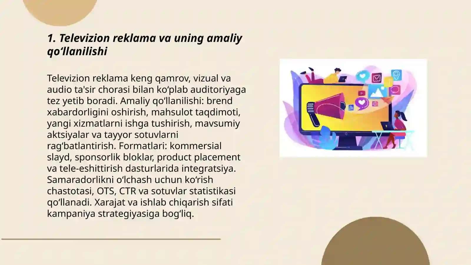 Televizion reklama va uning amaliy qo‘llanilishi 3