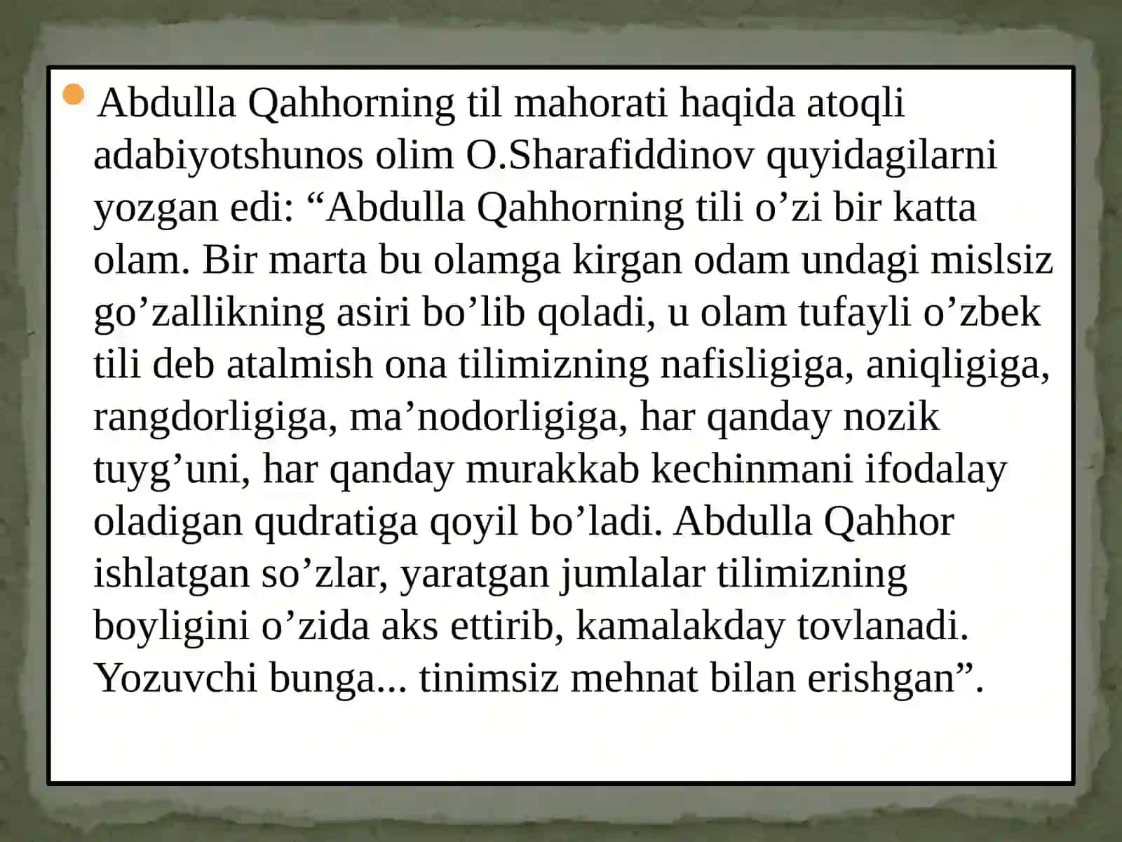 ABDULLA QAHHOR ASARLARIDA NOTIQLIK SAN`ATI MASALALARI 3