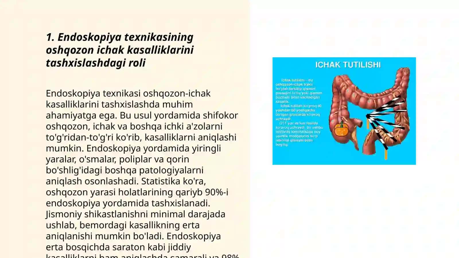 Oshqozon ichak kasaliklarini tashxislash va ularning jismoniy tomonlarini boholsh 3