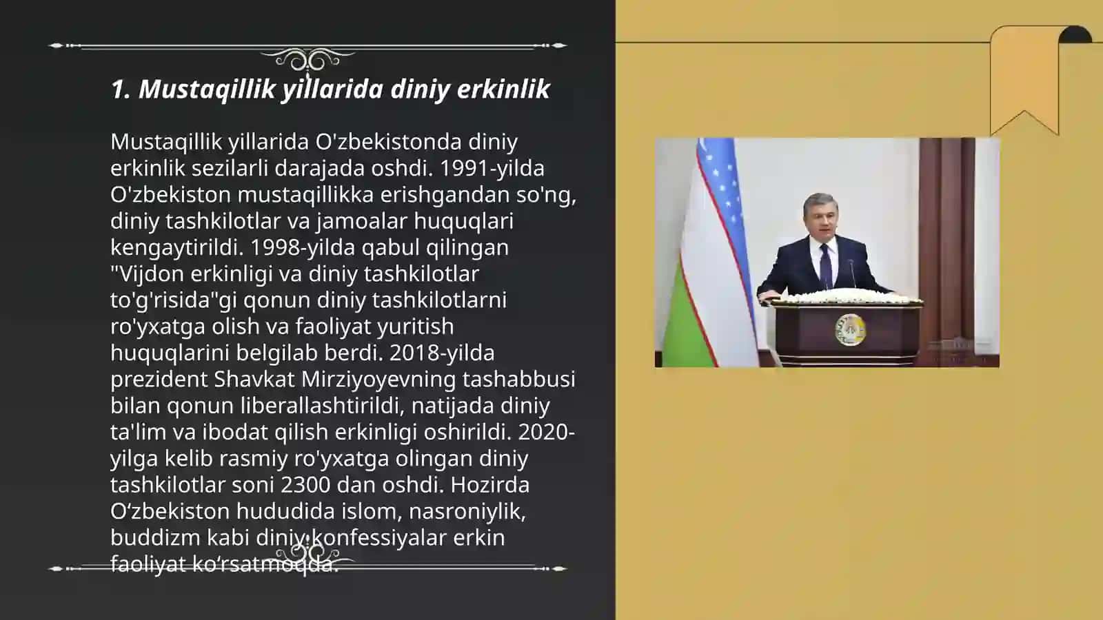 Mustaqillik yillarida Islom diniga bo'lgan e'tibor 3