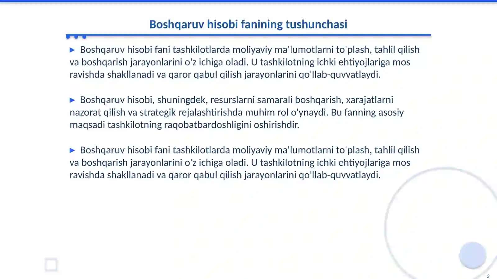 Boshqaruv hisobi fanining predmeti va vazifalari 3