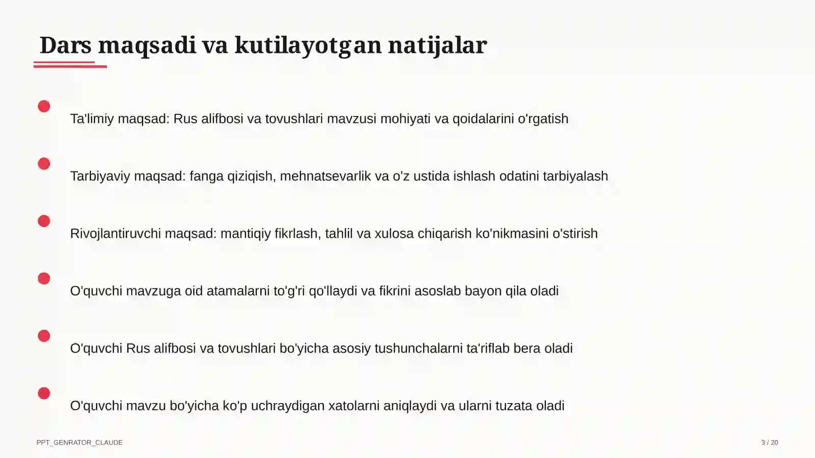 Rus alifbosi va tovushlari (2-sinf) 3