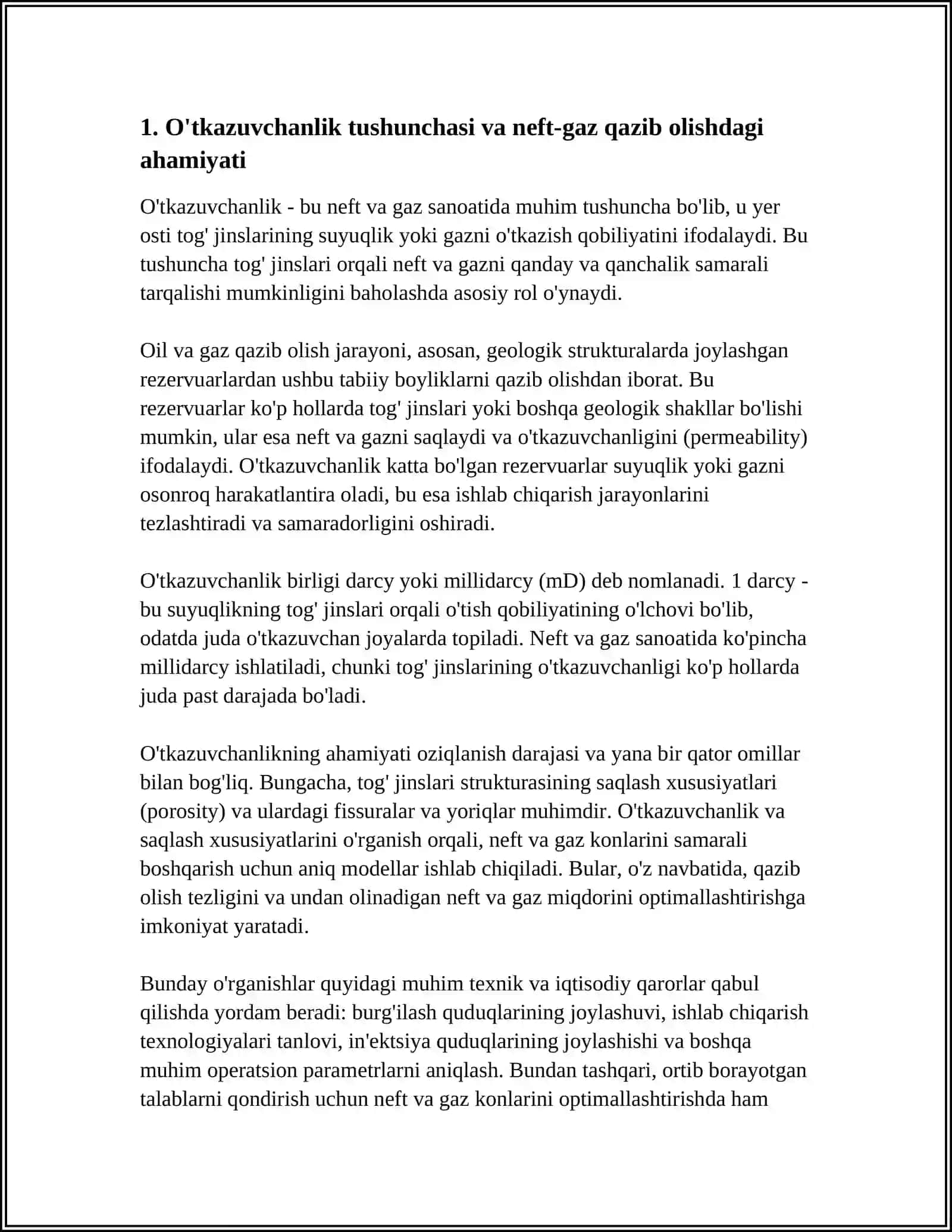NEFT VA GAZ OLISHDA O'TKAZUVCHANLIK TUSHUNCHASI VA ULARNING TURLARI 3