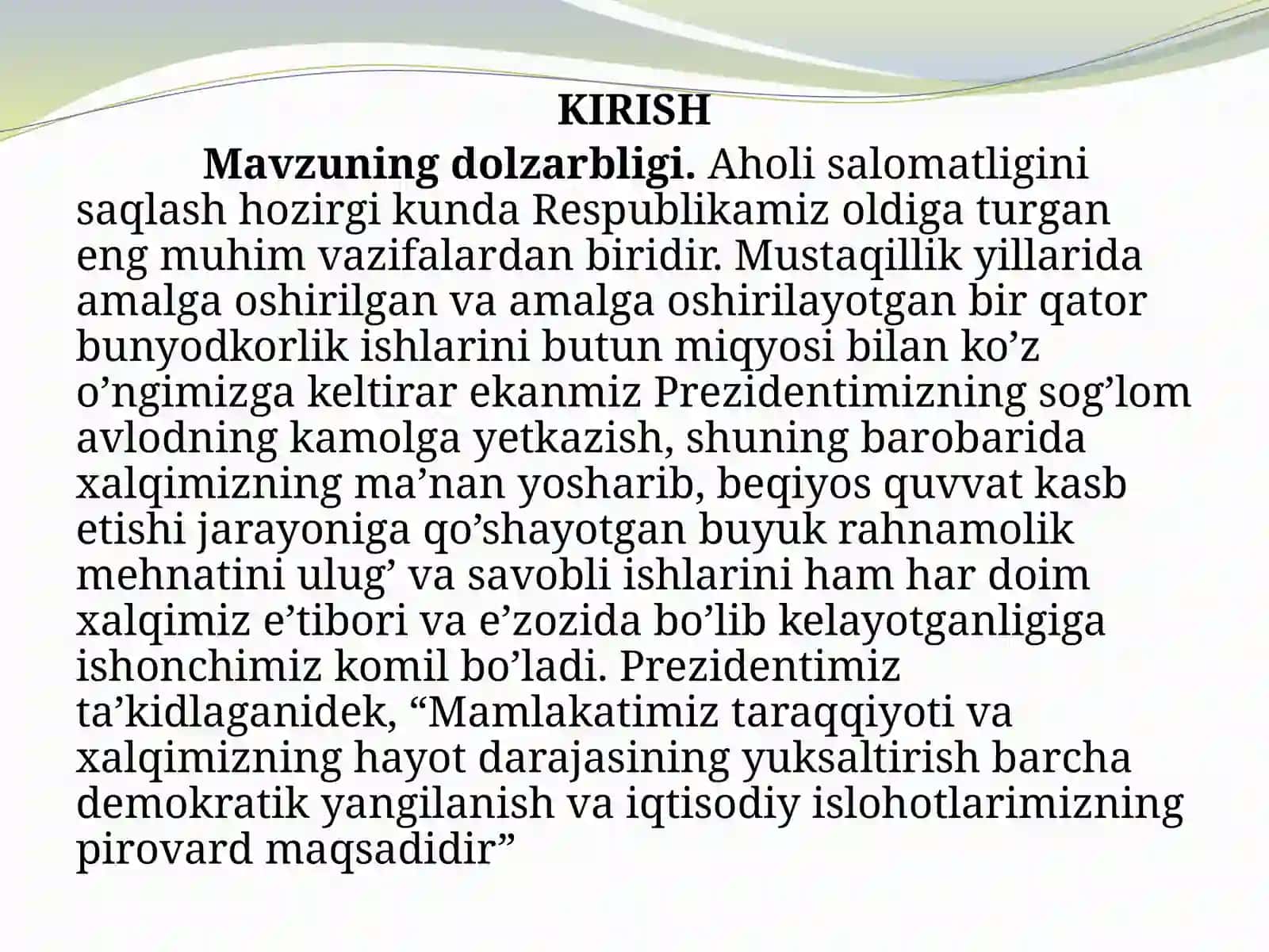 NURMATOVA MA’MURA OXUNJONOVNANING“QONDAGI GLYUKOZA MIQDORI O’ZGARISHINING TURLI ORGANIZMLARDA TA’SIRI” 3