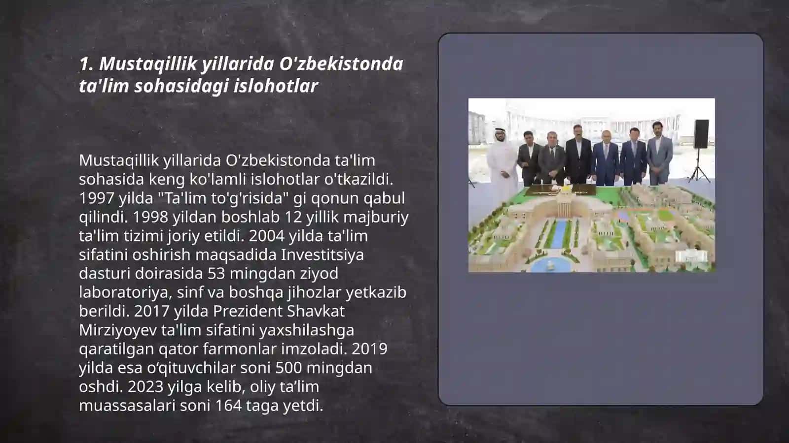Mustaqillik yillarida O'zbekistonda ta'lim sohasidagi islohotlar 3