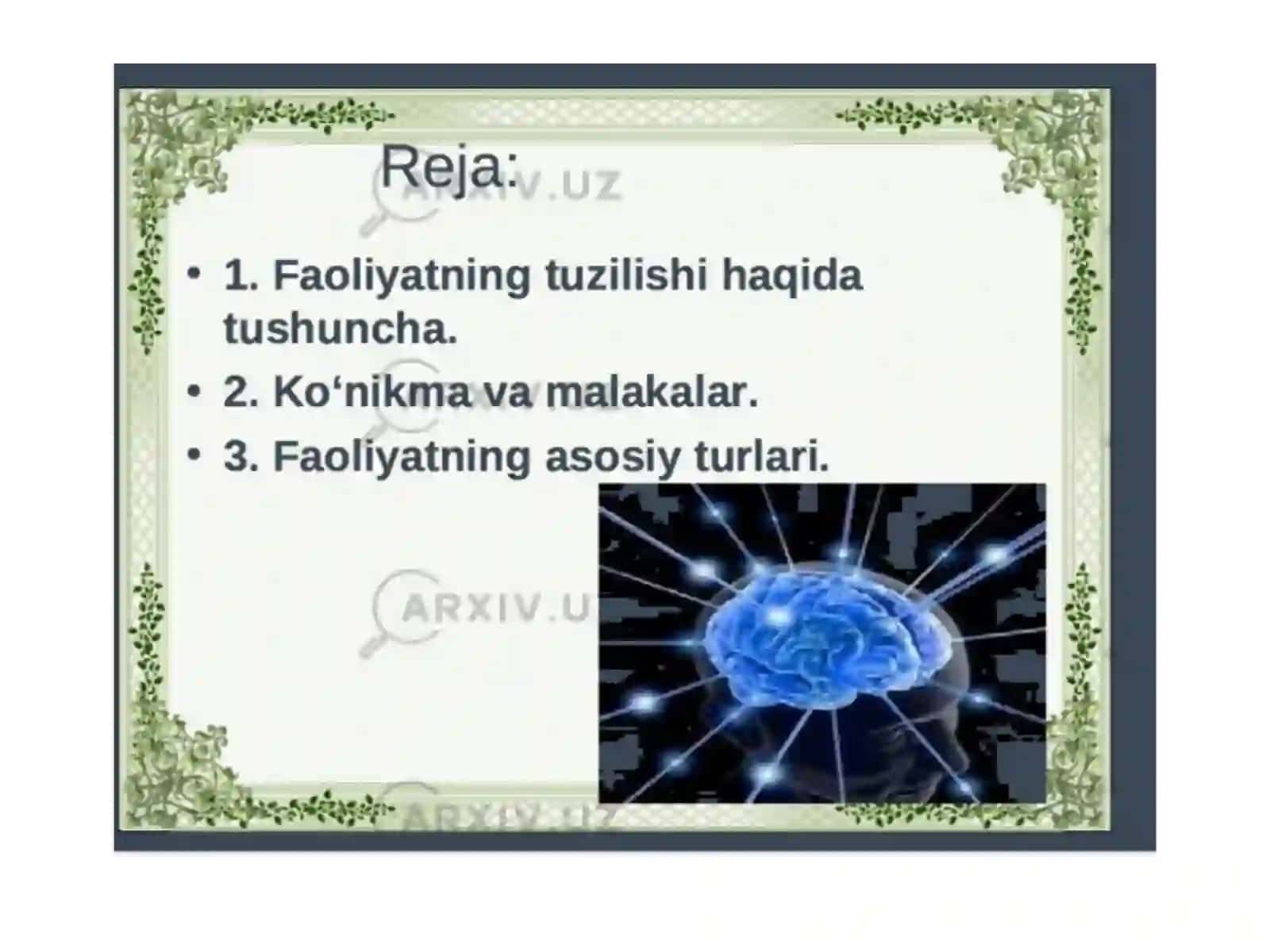 Psixofiziologiyaning harakat faolyati 3
