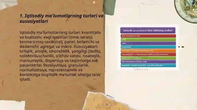Iqtisodiy ma’lumotiar va ularni tasvirlash usullari 3